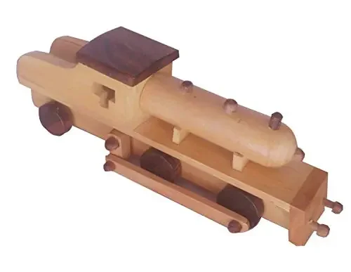 Wooden Toy Engine ( Yellow )