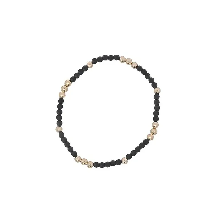 Worthy Pattern 2mm Bead Bracelet – Faceted Hematite