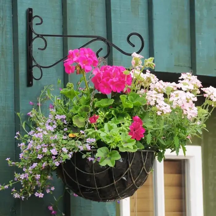 WROUGHT IRON CRAFTS Wall Brackets Plant Hanger Hook to Hang lanten Bird Feeder Plant Stand (2)