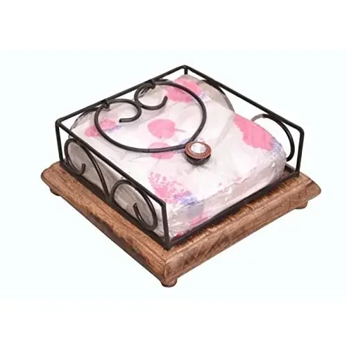 wrought iron tissue holder dispenser organizer