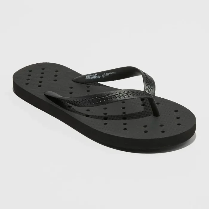 XS Shower Flip Flops Black – Room Essentials™