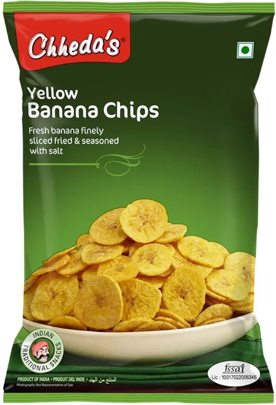 Yellow Banana Chips – Banana Wafers – Crispy Chips – Tasty Yummy Snacks – 300 Gm/350Gm Pack of 1 (Weight may vary)
