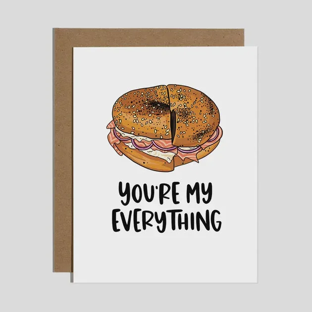 You’re My Everything Bagel Love Card