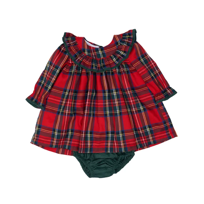 YULETIDE TARTAN LAYLA BLOOMER SET