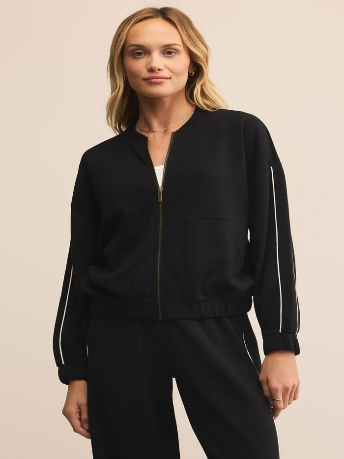 Z Supply Active On Track Oversized Jacket – Black