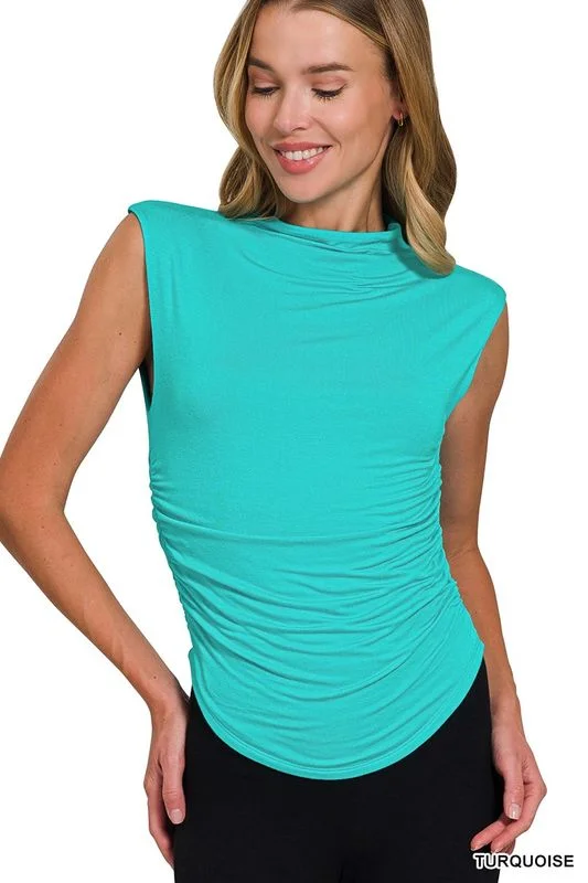 Zenana Ruched Side Top