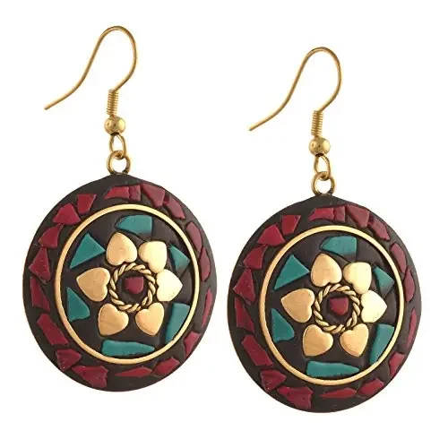 Zephyrr Jewellery Tibetan Dangle & Drop Hook Earrings For Women and Girls