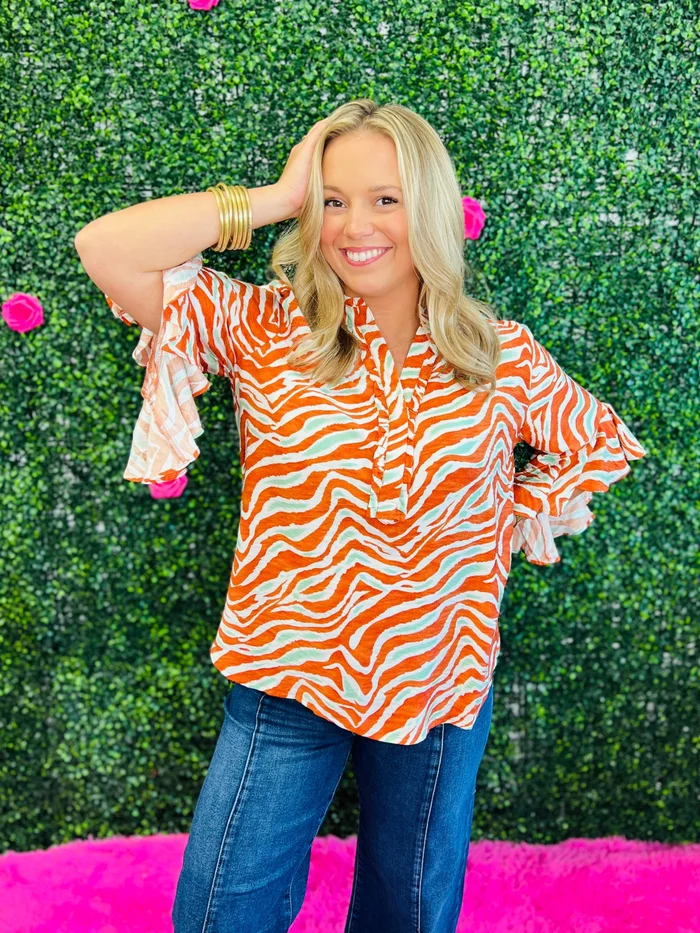 Zesty Zebra Top