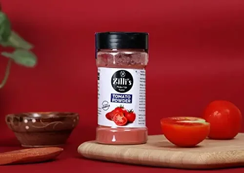 Zilli‘s Tomato Powder (100g*2=200g) For Cooking & Baking, Everyday Use, Natural Powder, Vegan