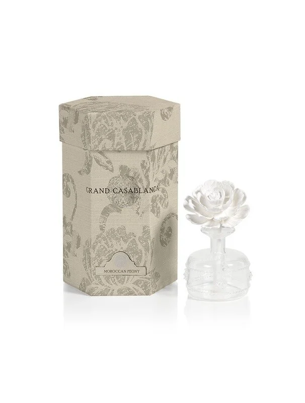 Zodax Mini Grand Casablanca Porcelain Diffuser-Peony