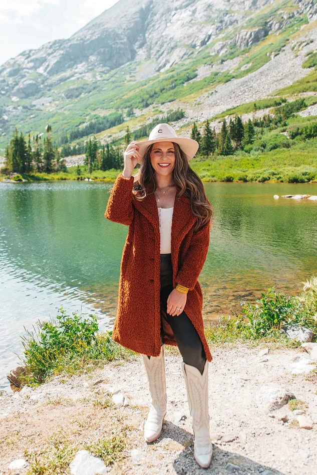 Zoey Oversized Teddy Faux Fur Coat-Cinnamon